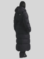 The North Face x Skims Nuptse Wrap Black Puffer Coat