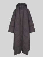The North Face x Skims Nuptse Wrap Brown Parka Coat