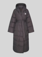 The North Face x Skims Nuptse Wrap Parka Coat Brown