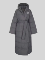 The North Face x Skims Nuptse Wrap Parka Coat Grey