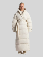 The North Face x Skims Nuptse Wrap Puffer Coat White