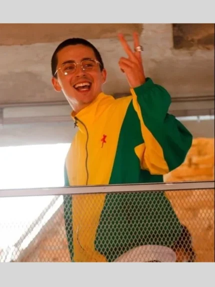 Timothée Chalamet Brazil Marty Supreme yellow Jacket