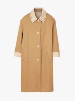 Trench coat with rhinestone collar