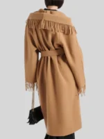 Wednesday S02 Billie Piper Fringe Brown Coat