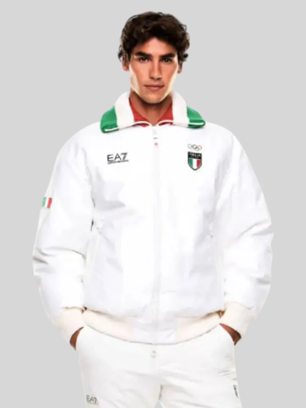 Winter Olympics 2026 Team Italy EA7 Emporio Armani Bomber Jacket