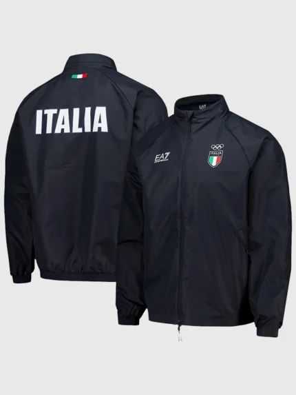 Winter Olympics 2026 Team Italy EA7 Emporio Armani Tech Jacket Navy