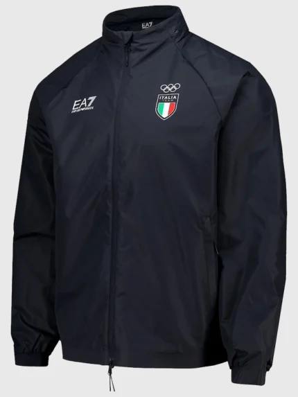 Winter Olympics 2026 Team Italy EA7 Tech Jacket Navy