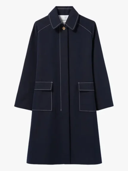 belted midi trench coat