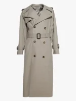 double-breasted belted trench coat