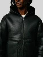 women's stussy shearling hooded jacket