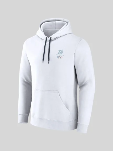 2026 Winter Olympics Men's Fanatics White Milano Cortina Fleece Pullover Hoodie