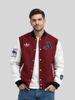 Arsenal Varsity Jacket Red And White