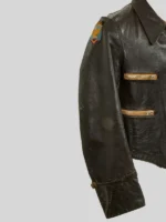 Bastogne Airborne Black Leather Jacket