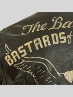 Bastogne Airborne Leather Black Jacket