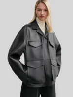 Black Army Leather Jacket