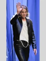 Black Leather Jamie Campbell Jacket
