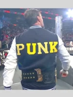 CM Punk Steiner Bros Varsity Jacket Navy & White