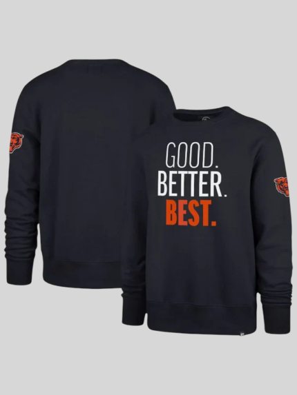 Chicago Bears Good. Better. Best. Headline Sweatshirt Navy