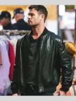 Crime 101 Chris Hemsworth Leather Jacket