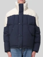 Dallas Stephen Curry Puffer Blue and White Jacket