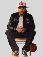 Derrick Rose Chicago Bulls Black Retirement Letterman Jacket