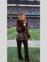 Erin Andrews NFC Championship Game Coat