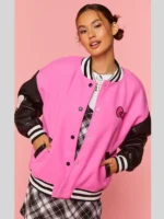 Hello Kitty Pink & Black Bomber Jacket