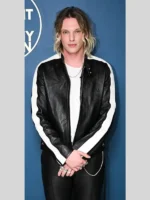 Jamie Campbell Black Leather Jacket