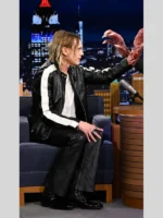 Jamie Campbell Black Leather Jacket from Jimmy Fallon Show 2026