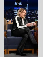 Jimmy Fallon 2026 Show Jamie Campbell Leather Jacket