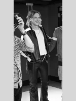 Jimmy Fallon Show 2026 Jamie Campbell Black Leather Jacket