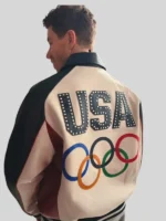 Kith X AVIREX Team USA Leather Black and White Jacket