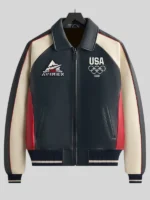 Kith X AVIREX Team USA Leather Bomber Jacket