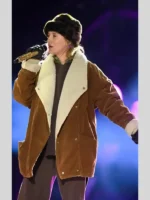 Lainey Wilson New Year’s Eve Live Brown Coat