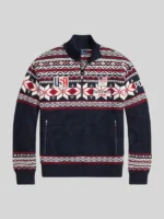 Men Polo Ralph Lauren Team-USA Wool Quarter-Zip Sweater