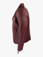 Men cross zip leather jacket