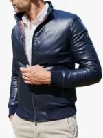 Mens Roy Bomber Blue Jacket