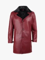 Mens Winter Leather Shearling Coat