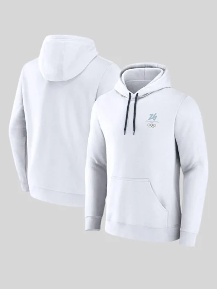 Men's Fanatics White Milano Cortina 2026 Winter Olympics Fleece Pullover Hoodie