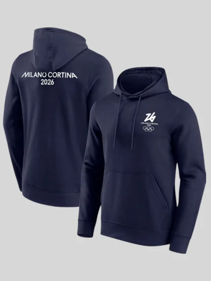 Milano Cortina 2026 Olympics Front & Back Logo Graphic Hoodie