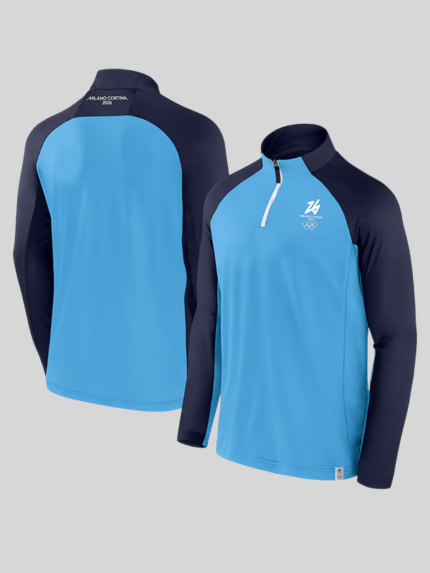 Milano Cortina 2026 Winter Olympics Raglan Blue Hoodie