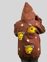 Minecraft Bee Hoodie Brown