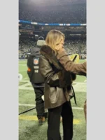 NFC Championship Game Erin Andrews Brown Coat