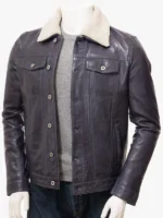 PARRACOMBE Navy Trucker Jacket For Men