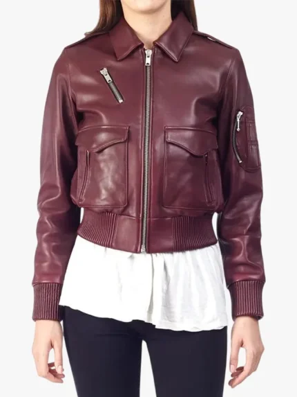 Pappy Bomber Aviator Leather Jacket