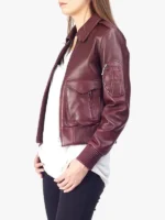 Pappy Bomber Aviator Leather Jacket Womens