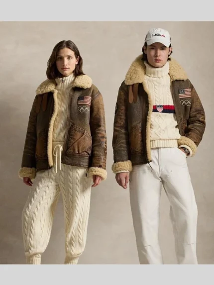 Polo Ralph Lauren Team USA Flight Leather Jacket