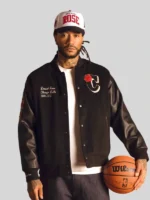 Retirement Derrick Rose Chicago Bulls Black Jacket
