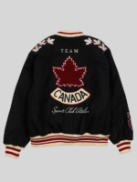 SCA x Hockey Canada Leaf Varsity Bomber Jacket