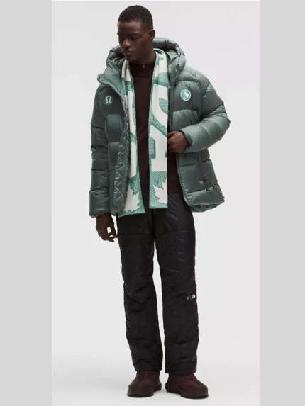 Team Canada Mens Wunder Puff Large-Hood Jacket Shine